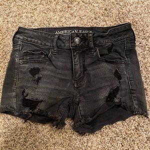 American Eagle Black jean shorts